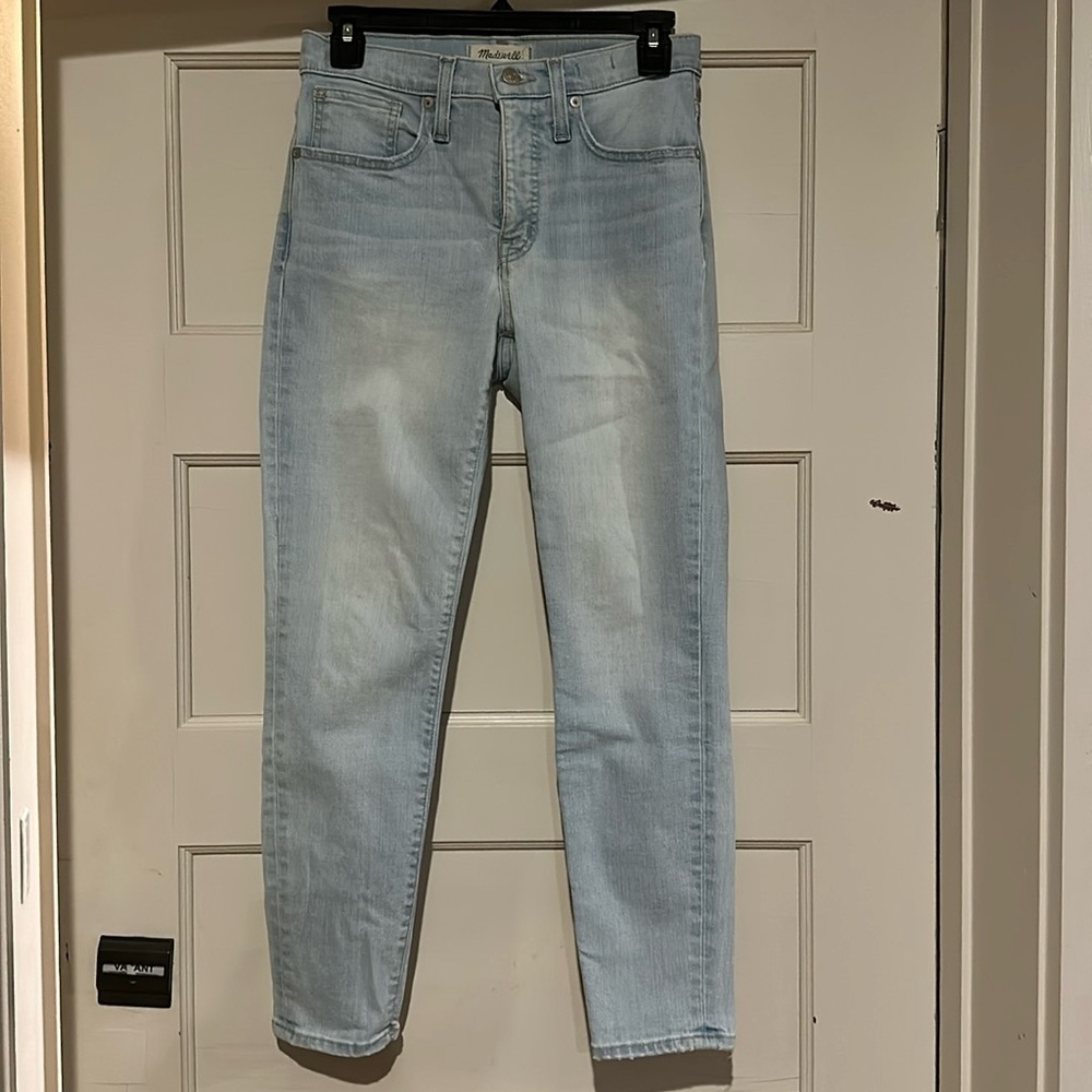 Madewell 9” high rise skinny crop jeans